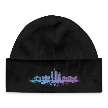 Capitale de la Porte de Brandebourg de Berlin - Bonnet bébé bio - noir - Devant
