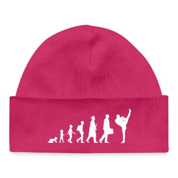 Entwicklung des Kickboxens - Baby Organic Mütze - hot Pink - Vorne