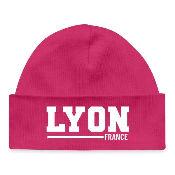 Lyon | France - Bonnet bébé bio - hot pink - Devant