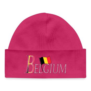 Drapeau Belgium une apparence patriotique élégante - Bonnet bébé bio - hot pink - Devant