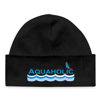 AQUAHOLIC - Baby Organic Beanie - black - Front