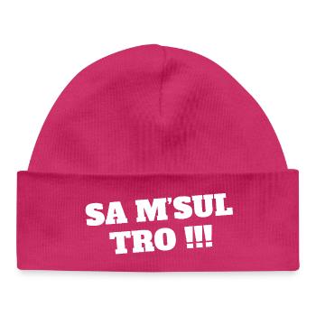 Youth, Texting, News - Baby Organic Beanie - hot pink - Front