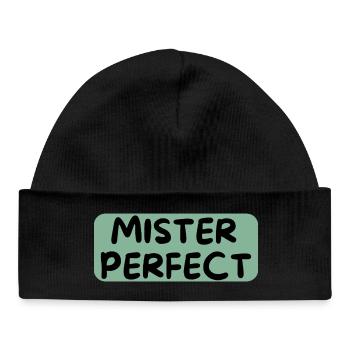 Mister Perfect - Baby Organic Mütze - Schwarz - Vorne