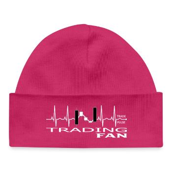 Pulse Trading Chart Design - Baby Organic Beanie - hot pink - Front