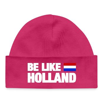 Holland Flag Design Motif - Baby Organic Beanie - hot pink - Front