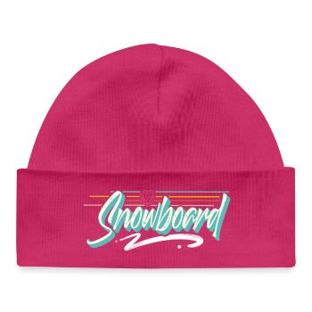 Planche à neige - Bonnet bébé bio - hot pink - Devant