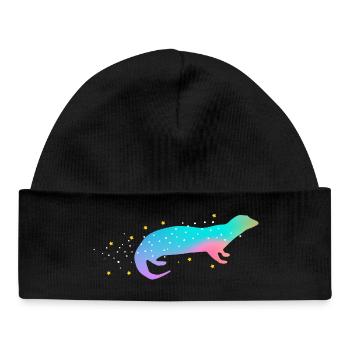 Dégradé de loutre de mer - Bonnet bébé bio - noir - Devant