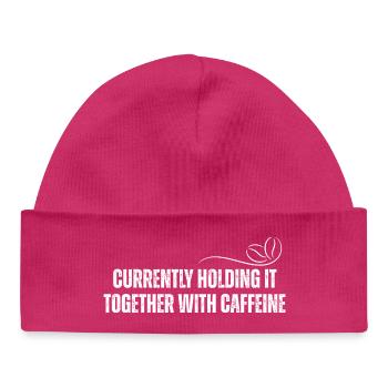 La caféine maintient le coup - Bonnet bébé bio - hot pink - Devant