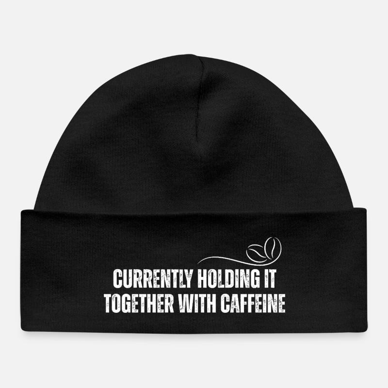 La caféine maintient le coup - Bonnet bébé bio - noir