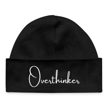 Overthinker | Greysoul Thoughts - Baby Organic Beanie - black - Front