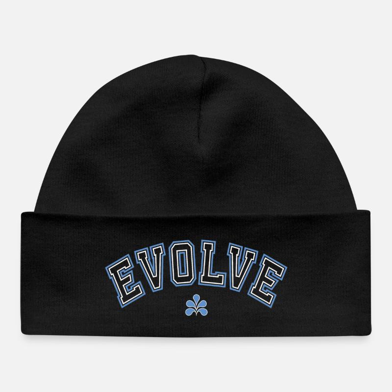 Style urbain épuré vintage / Style universitaire - Bonnet bébé bio - noir