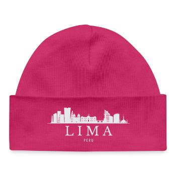 Lima Skyline, Lima Pérou - Bonnet bébé bio - hot pink - Devant
