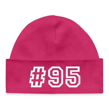 1995 Hashtag 95 - Baby Organic Mütze - hot Pink - Vorne