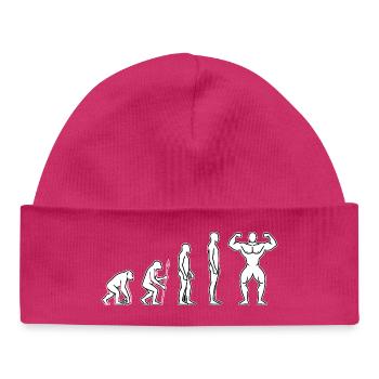 Evolution Fitness – Stärke statt Stillstand - Baby Organic Mütze - hot Pink - Vorne