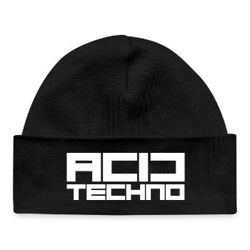 Acid-Techno - Baby Organic Mütze - Schwarz - Vorne