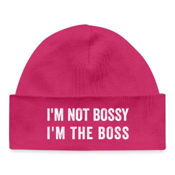 I'M NOT BOSSY I'M THE BOS-S - Baby Organic Beanie - hot pink - Front