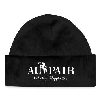 Au Pair Year Abroad Farewell Babysitter Aupair - Baby Organic Beanie - black - Front