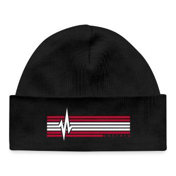 Battement de cœur Autriche ECG Autriche Autrichiens - Bonnet bébé bio - noir - Devant