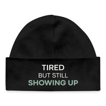 Fatigué mais toujours présent - Bonnet bébé bio - noir - Devant