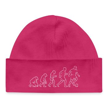 Evolution Fußball Kick Fußball Fan - Baby Organic Mütze - hot Pink - Vorne
