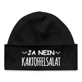 Lustiger Spruch Ja Nein Kartoffelsalat - Baby Organic Mütze - Schwarz - Vorne