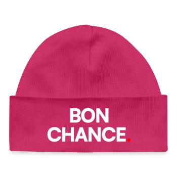 GOOD LUCK | Minimalist humor expression - Baby Organic Beanie - hot pink - Front