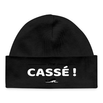 J'tai cassé ! Réplique culte Brice de Nice - Bonnet bébé bio - noir - Devant