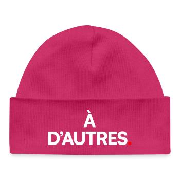 À d’autres - Bonnet bébé bio - hot pink - Devant