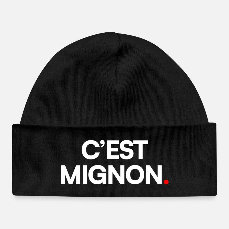 C’est mignon - Bonnet bébé bio - noir