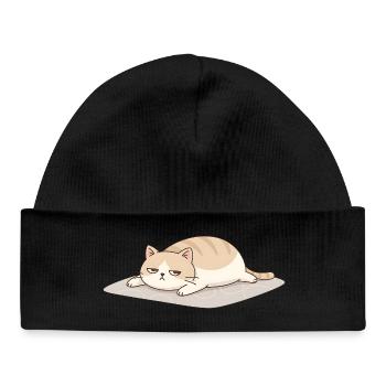 Chat drôle pour femmes, hommes et amoureux des chats - Bonnet bébé bio - noir - Devant