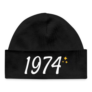 1974 - Baby Organic Beanie - black - Front