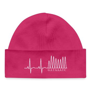 Sanger DNA Sequencing Nucleotide Electrophoresis - Baby Organic Beanie - hot pink - Front