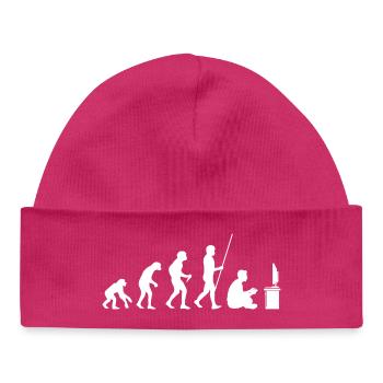Gaming Evolution Retro Gamer Videospiele Zocker - Baby Organic Mütze - hot Pink - Vorne