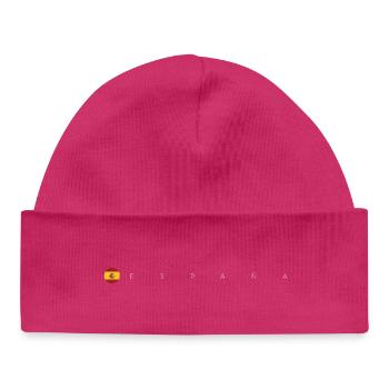 Emblème du drapeau de l’Espagne - Bonnet bébé bio - hot pink - Devant