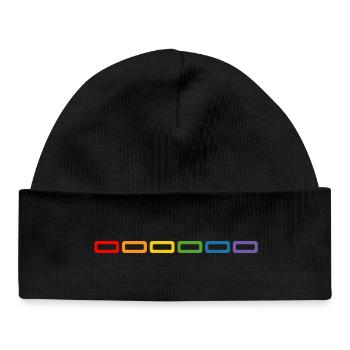LGBT shirt rainbow for the next CSD. - Baby Organic Beanie - black - Front