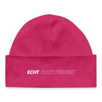 Réel au lieu de parfait - Bonnet bébé bio - hot pink - Devant
