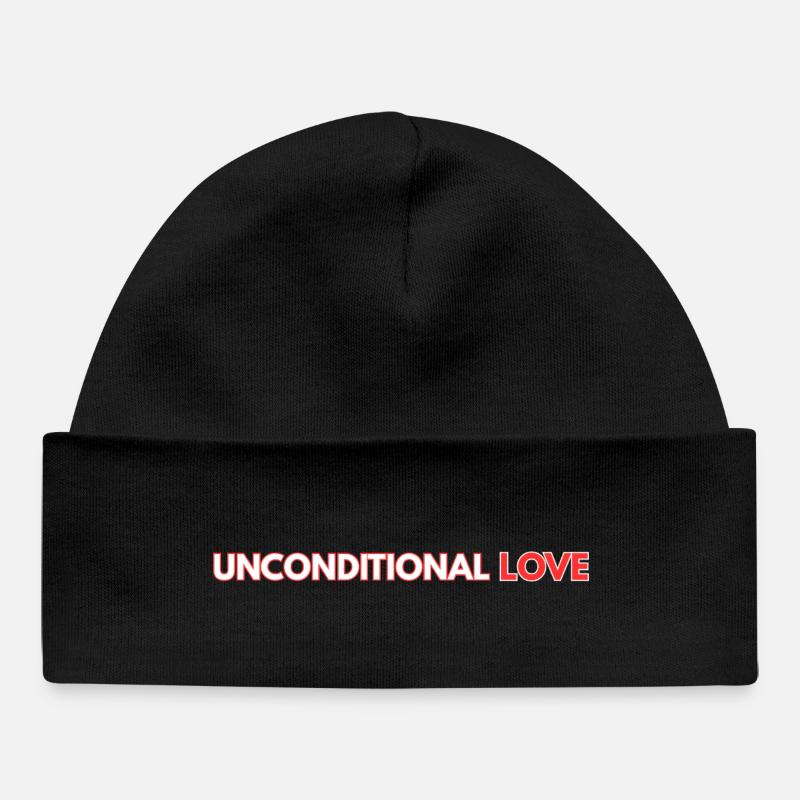 Amour inconditionnel  - Bonnet bébé bio - noir