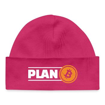 Bitcoin Plan B - Baby Organic Mütze - hot Pink - Vorne