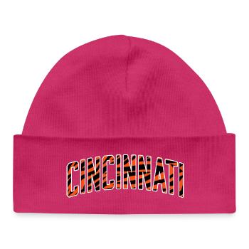 Cincinnati Tiger Stripe - Bonnet bébé bio - hot pink - Devant