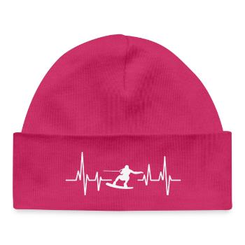 Wakeskaten Wakeskating Wakeskater Wakeboard - Baby Organic Mütze - hot Pink - Vorne