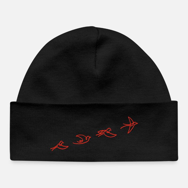Le vol de l'oiseau rouge - Bonnet bébé bio - noir