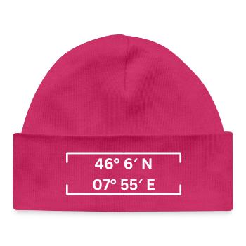 Coordinates Saas-Fee Minimalist - Baby Organic Beanie - hot pink - Front