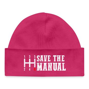 Save The Manual Gearshift Tribute - Baby Organic Beanie - hot pink - Front