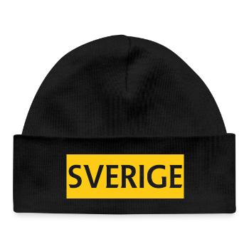 Nordic Feather Motiv für Bekleidungsdesign - Baby Organic Mütze - Schwarz - Vorne