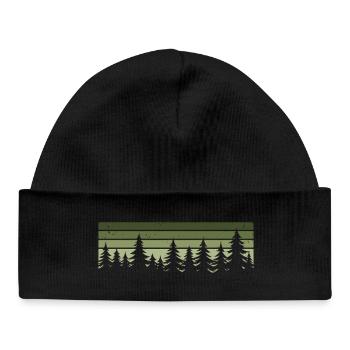 Forêt Nature Arbres Amoureux de la nature Amoureux de la forêt - Bonnet bébé bio - noir - Devant