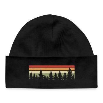 Forêt Nature Arbres Amoureux de la nature Amoureux de la forêt - Bonnet bébé bio - noir - Devant
