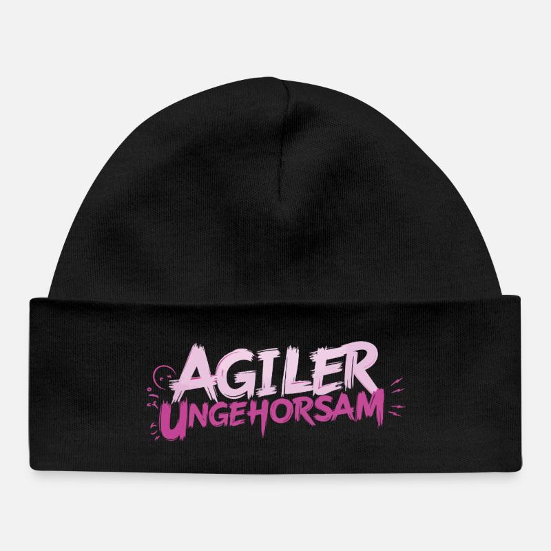 Désobéissance agile - Bonnet bébé bio - noir