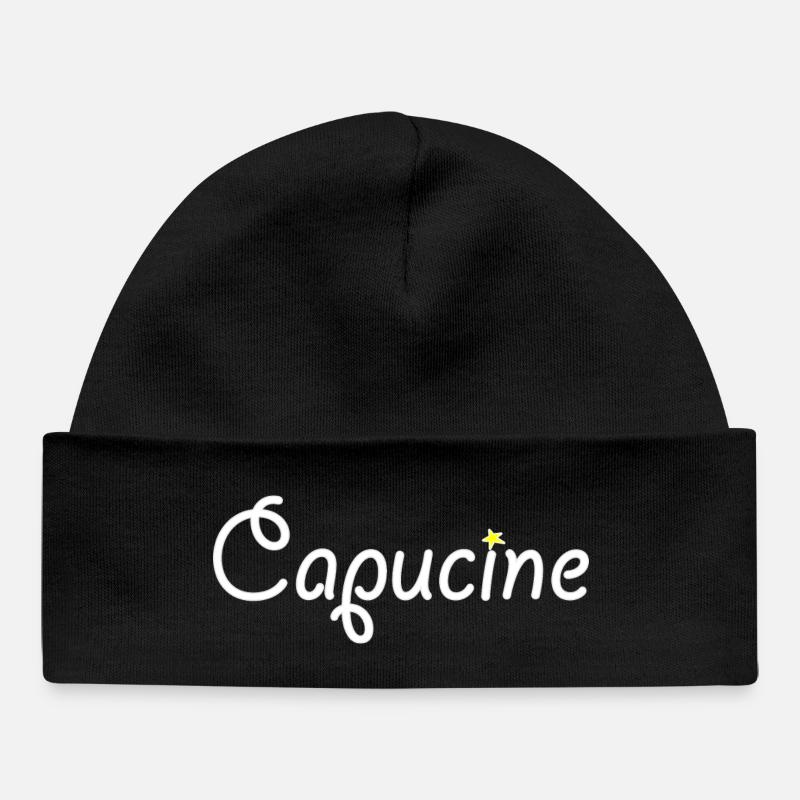 Nasturtium - Baby Organic Beanie - black