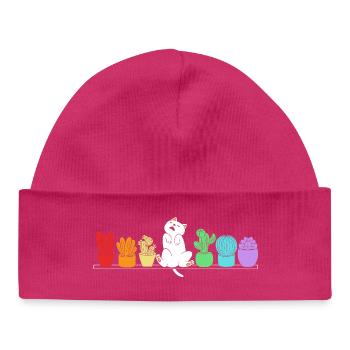 Plant Cactus Cacti - Baby Organic Beanie - hot pink - Front