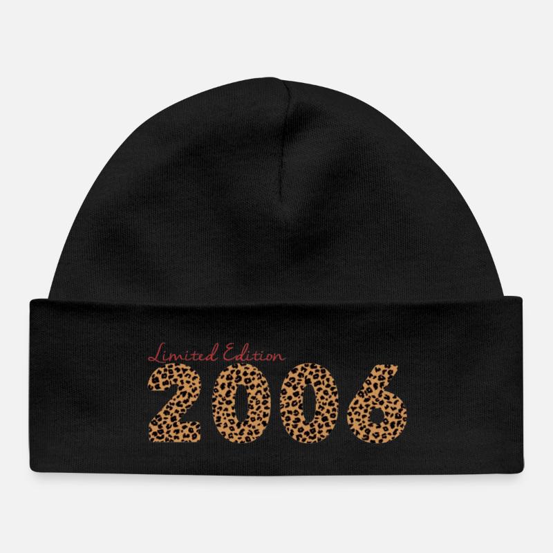 Millésime 2006, cadeau d’anniversaire, cadeau de l’épouse - Bonnet bébé bio - noir